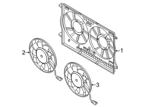 2020 Audi RS Q8 Cooling System, Radiator, Water Pump, Cooling Fan Diagram 1