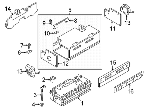 2022 Audi A6 allroad Battery Box Diagram for 4K0-915-171-C
