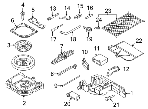 2020 Audi TT Quattro Jack & Components Diagram 1