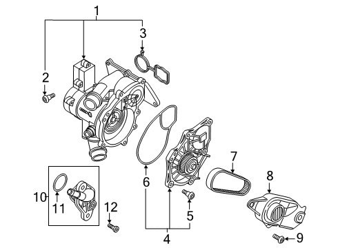 2022 Audi A5 Quattro Water Pump Diagram 1