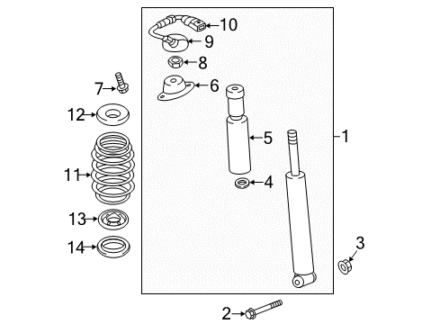 2022 Audi TT RS Quattro Shocks & Components - Rear Diagram 1