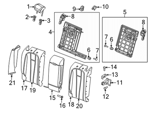 2023 Audi RS5 Sportback Headrest, Outer Diagram for 8W6-885-901-G-EWL