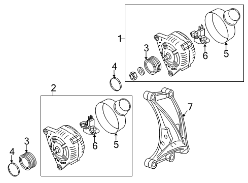 2012 Audi A7 Quattro Alternator Diagram for 06E-903-018-SX