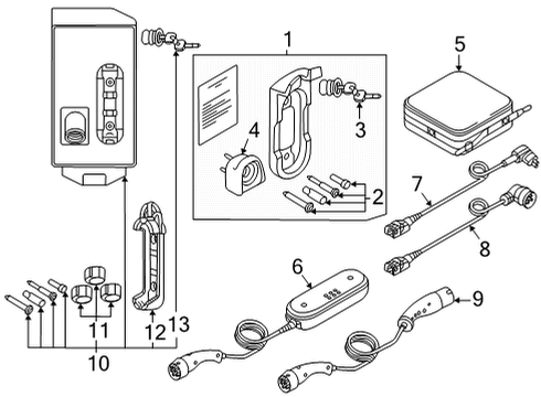 2023 Audi e-tron GT Charge Cable Diagram for 8V4-998-639-C