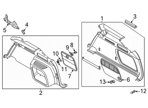 2022 Audi A6 allroad Interior Trim - Rear Body Diagram 3
