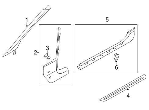 2013 Audi RS5 Carpet Retainer Diagram for 8F0-853-906-A-4PK