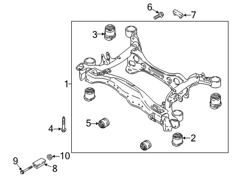 2019 Audi A5 Quattro Suspension Mounting - Rear Diagram 1