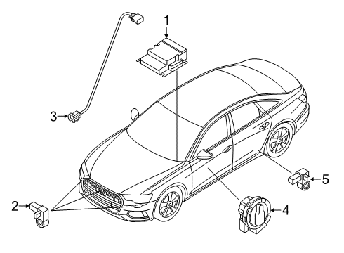 2022 Audi A7 Sportback Air Bag Components Diagram 2