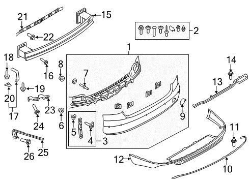 2017 Audi S8 Rear Bumper Diagram 1