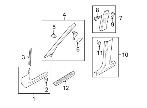 2022 Audi Q5 Interior Trim - Pillars Diagram 2