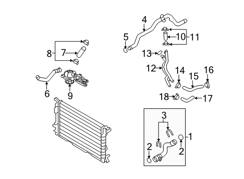 2009 Audi A4 Quattro Hoses, Lines & Pipes Diagram 2
