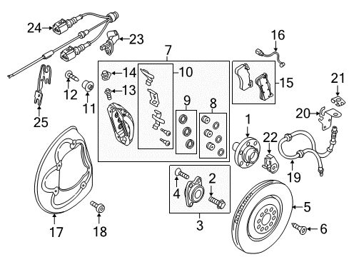 2014 Audi RS7 Front Brakes Diagram 5