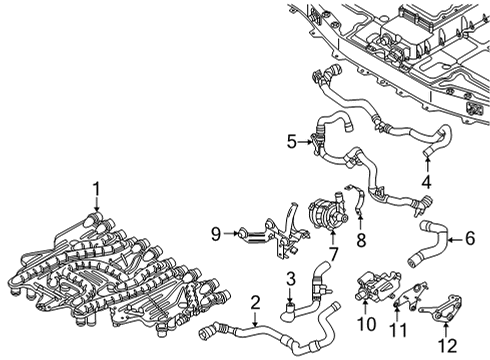 2024 Audi e-tron GT Hoses, Lines & Pipes Diagram 1
