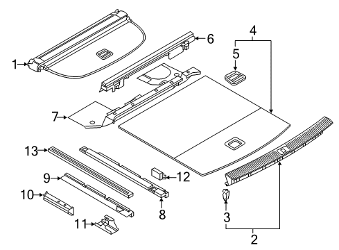 2022 Audi SQ5 Interior Trim - Rear Body Diagram 1