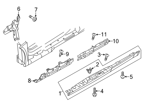 2014 Audi R8 Exterior Trim - Pillars, Rocker & Floor Diagram 2