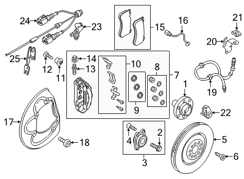 2017 Audi RS7 Front Brakes Diagram 5