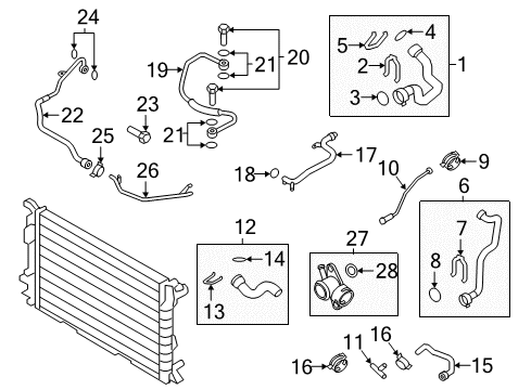 2013 Audi A5 Quattro Hoses, Lines & Pipes Diagram 1