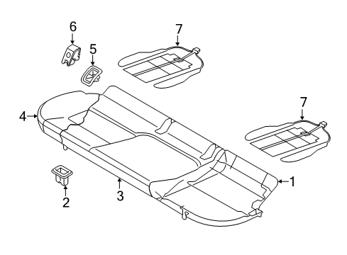 2014 Audi allroad Cushion Frame Diagram for 8K0-885-305-B