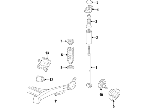 2017 Audi A3 Axle Bushing Diagram for 5Q0-501-541-C