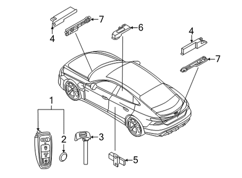 2024 Audi e-tron GT Keyless Entry Components