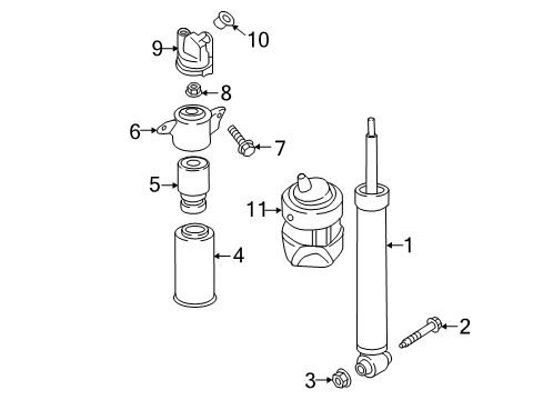 2022 Audi Q7 Shocks & Components - Rear Diagram 1