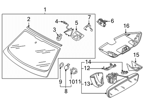 2023 Audi e-tron GT Mirror Cover Diagram for 9J1-863-081-D-1E0