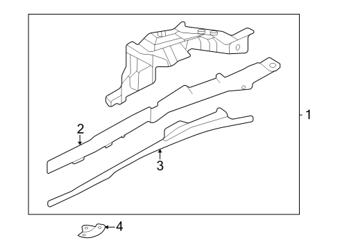 2024 Audi e-tron GT Structural Components & Rails Diagram 1
