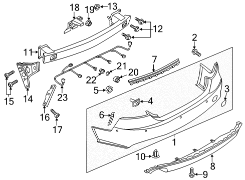 2015 Audi A7 Quattro Bumper Cover Diagram for 4G8-807-067-AA-GRU