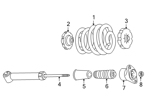 2005 Audi A4 Shocks & Components - Rear Diagram 3