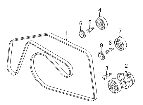 2014 Audi Q5 Belts & Pulleys, Maintenance Diagram 2