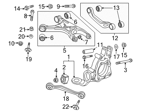 2015 Audi RS7 Knuckle Diagram for 4G0-505-432-F
