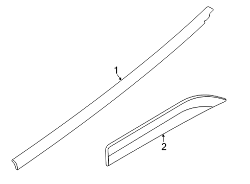 2024 Audi e-tron GT Exterior Trim - Rear Door