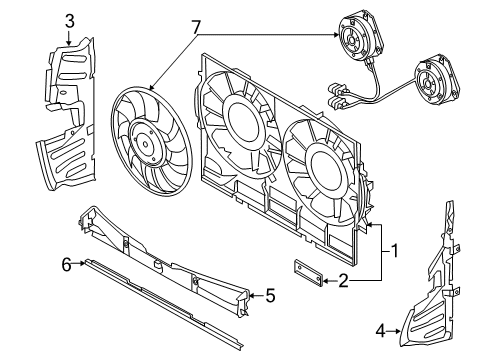 2012 Audi A8 Quattro Cooling System, Radiator, Water Pump, Cooling Fan Diagram 2