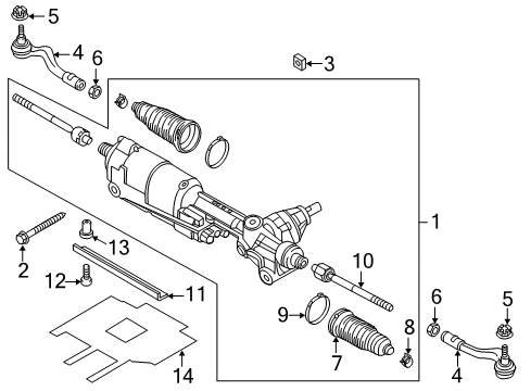 2014 Audi allroad Steering Column & Wheel, Steering Gear & Linkage Diagram 3