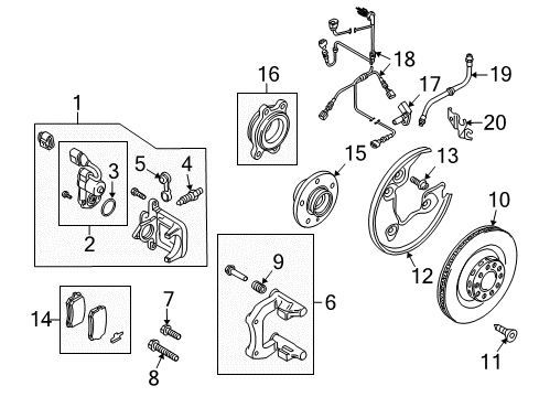 2014 Audi SQ5 Rear Brakes Diagram 1