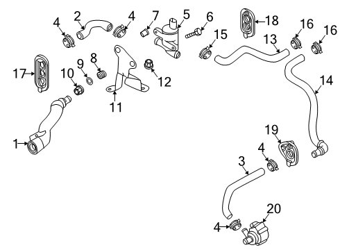 2019 Audi A5 Quattro Hoses, Lines & Pipes Diagram 4