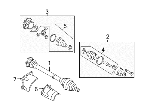 2005 Audi S4 Drive Axles - Front Diagram 3