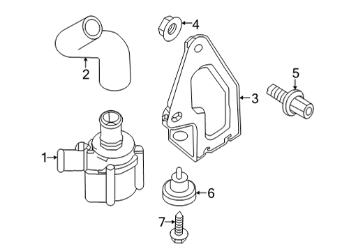 2023 Audi S5 Sportback Water Pump Diagram 1