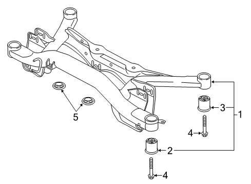 2017 Audi Q3 Quattro Suspension Mounting - Rear Diagram 1