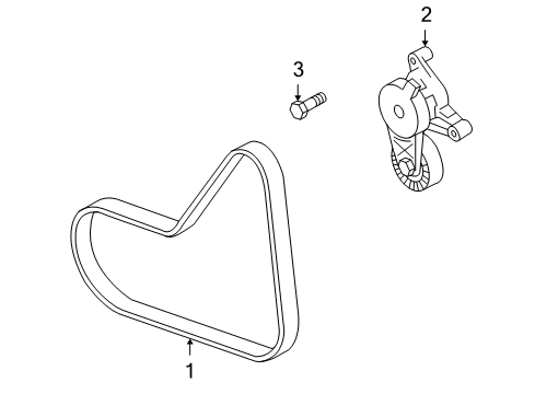 2012 Audi A3 Belts & Pulleys, Maintenance Diagram 1