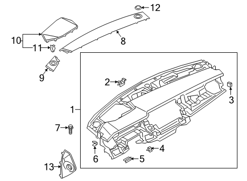 2022 Audi S8 Instrument Panel Diagram 2