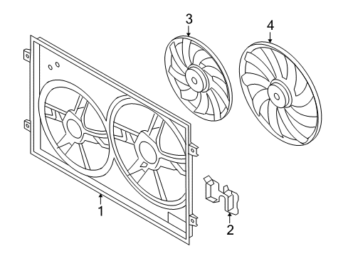 2005 Audi TT Quattro Cooling System, Radiator, Water Pump, Cooling Fan Diagram 2