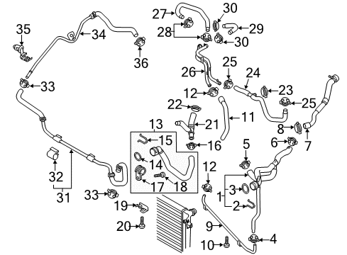 2012 Audi TT RS Quattro Hoses, Lines & Pipes Diagram 1