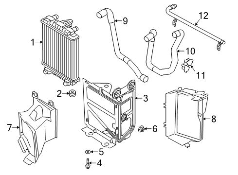 2023 Audi TTS Quattro Radiator & Components Diagram 3
