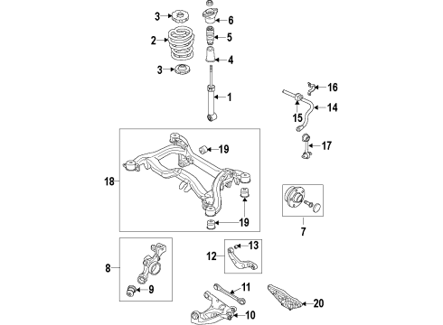 2008 Audi A4 Knuckle Diagram for 8E0-505-431-AF