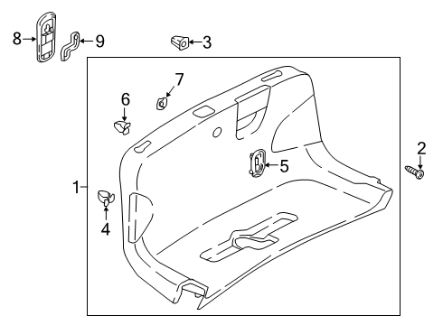 2020 Audi S5 Interior Trim - Trunk Diagram 1