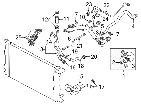 2012 Audi A7 Quattro Reservoir Hose Diagram for 4G0-121-081-AE