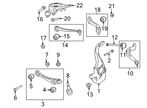 2014 Audi allroad Front Suspension, Control Arm, Stabilizer Bar Diagram 1