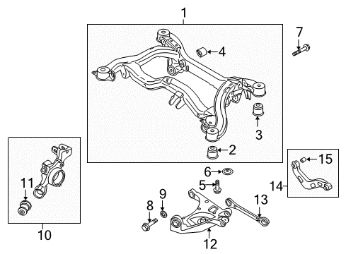 2008 Audi RS4 Rear Suspension, Control Arm Diagram 6