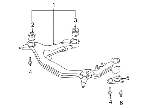 2008 Audi RS4 Suspension Mounting - Front Diagram 1